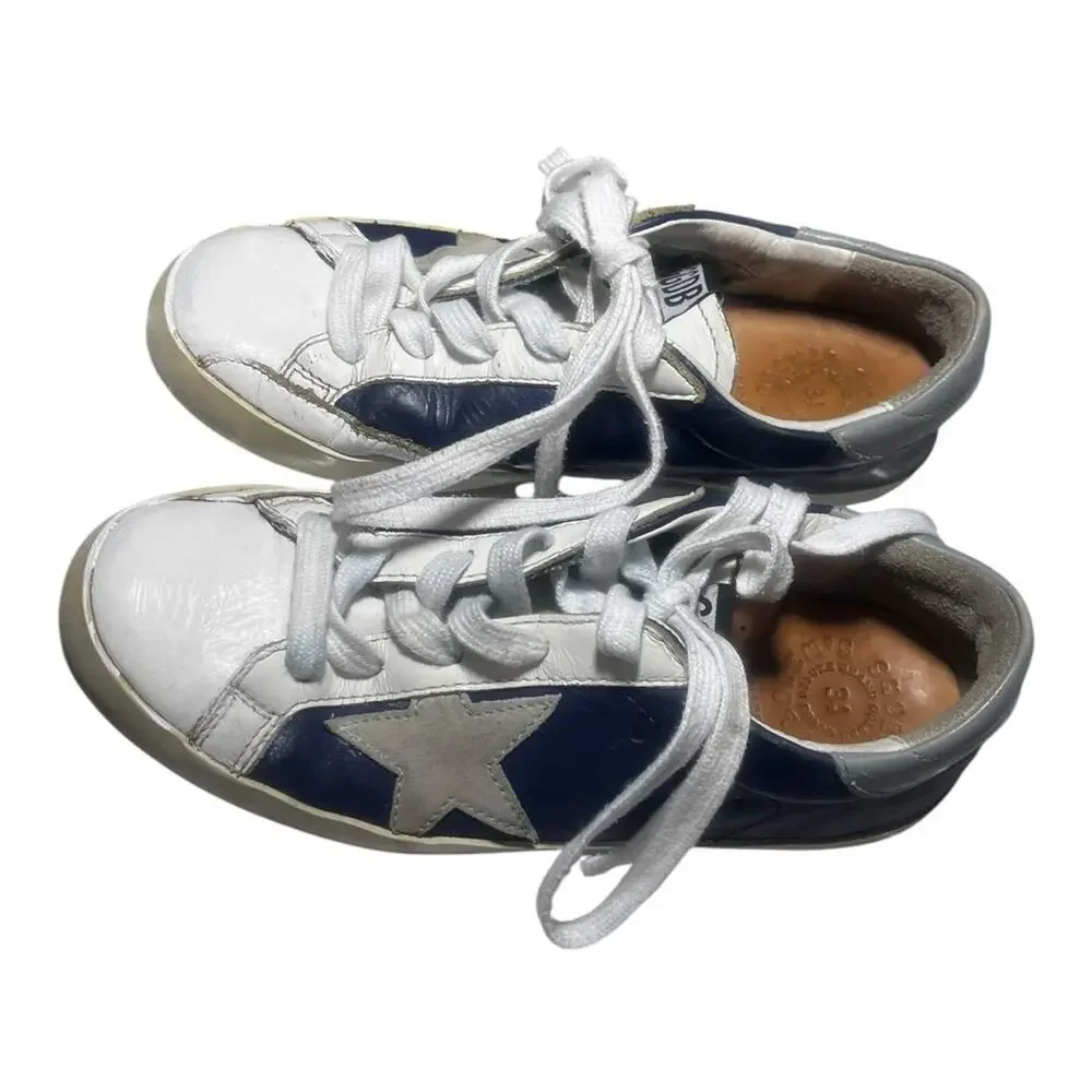 Golden Goose EU Size 34=US Kid 2.5 Wm 4 SuperStar Skateboard Leather Italian